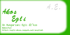 akos egli business card